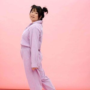 Purple Orchid Corduroy Lucy & Yak Boilersuit